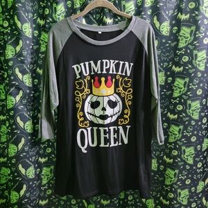 Pumpkin Queen Graphic Raglan Tee 👑🎃